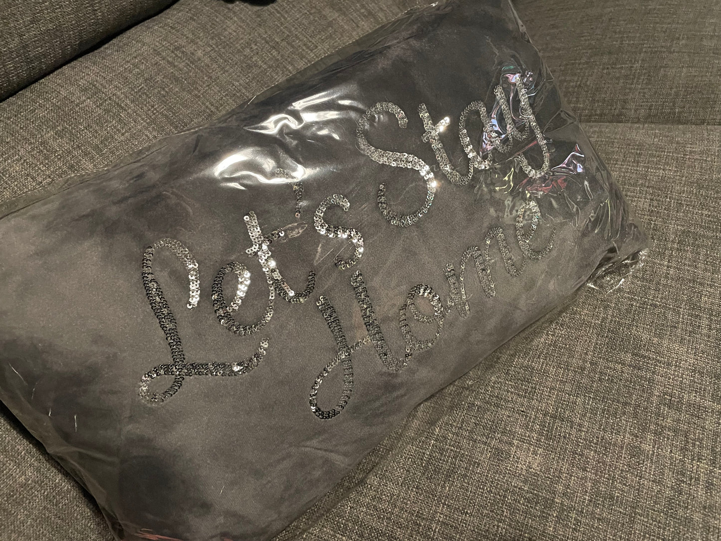 Let’s stay home cushion