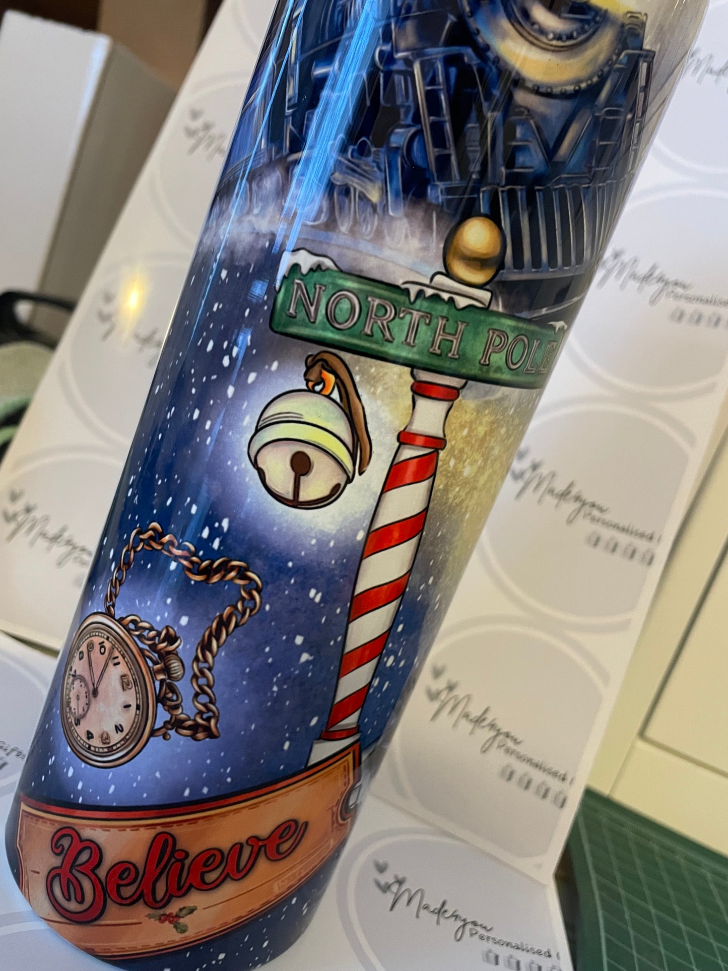 North Pole believe tumbler