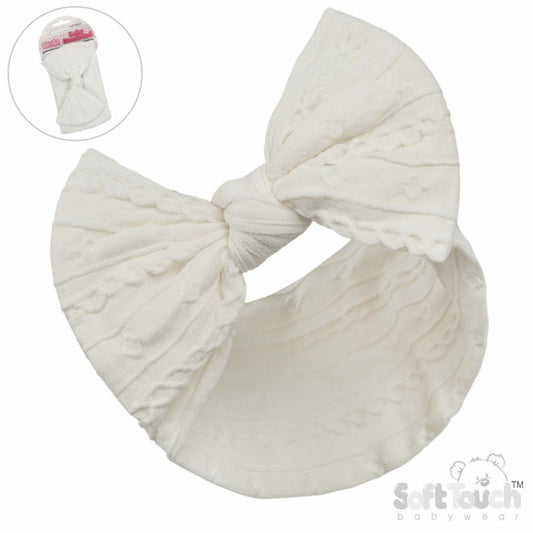 Ivory Cable Bow Headband