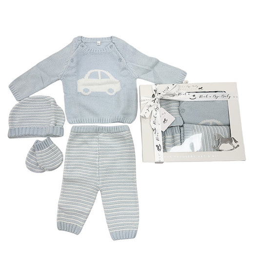 Sky Blue Car Pinstripe 4pc Box Set NB-6M