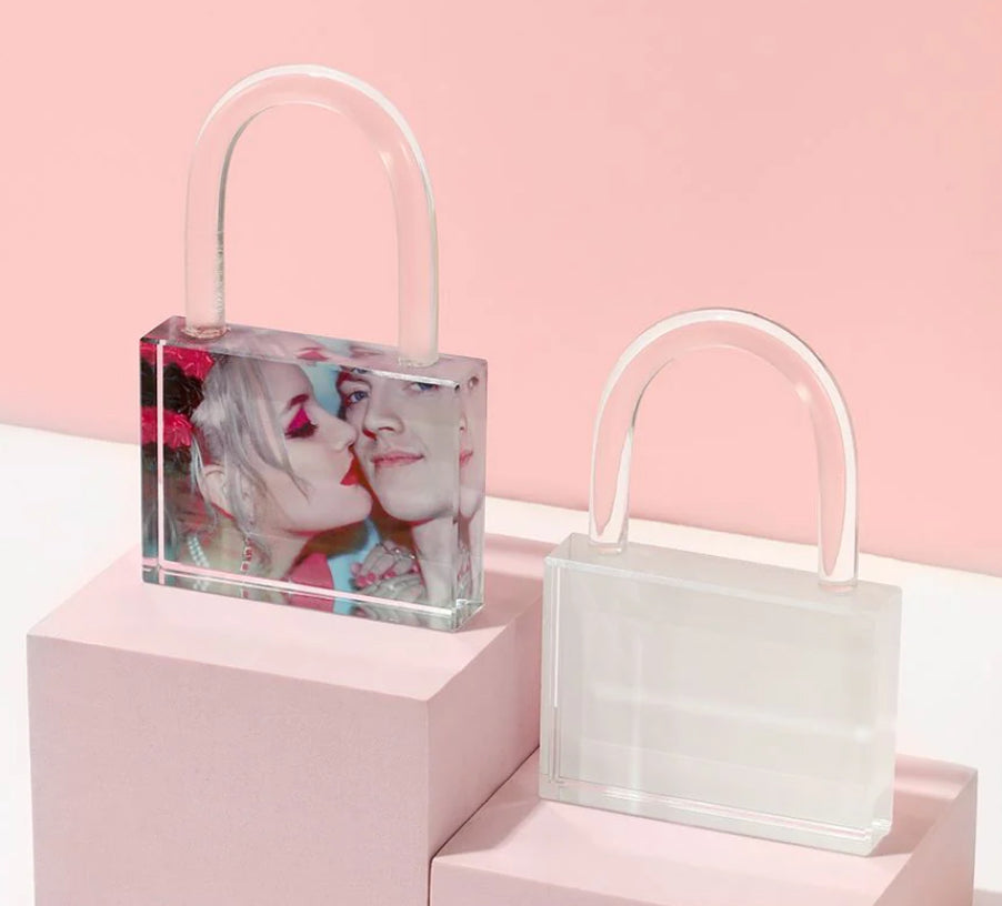 Crystal lock photo gift