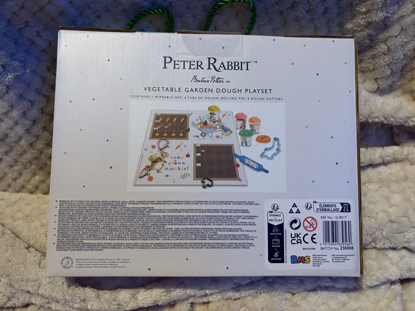 Peter Rabbit vegetable garden play dough set.