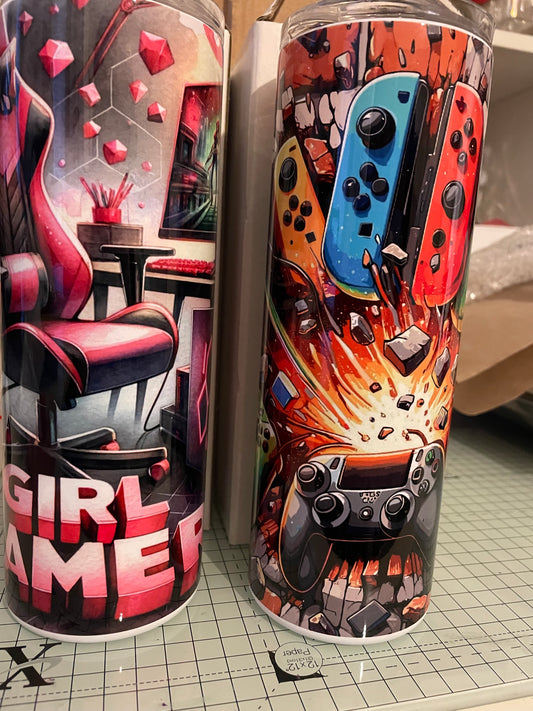 Girl gamer tumbler