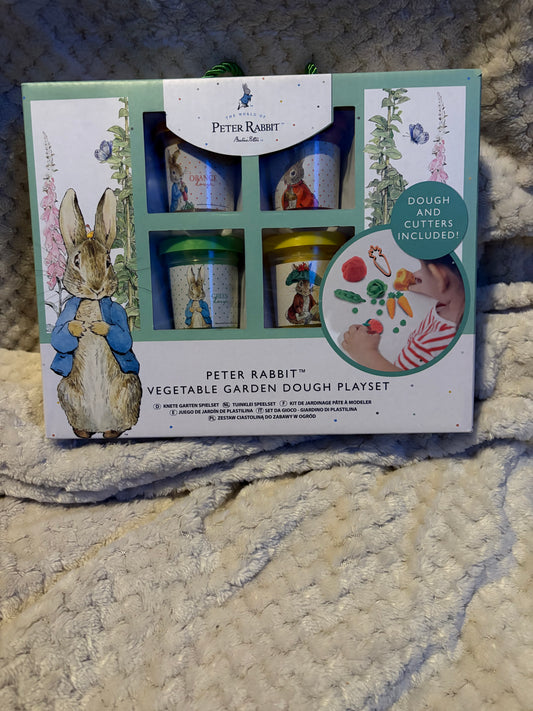 Peter Rabbit vegetable garden play dough set.