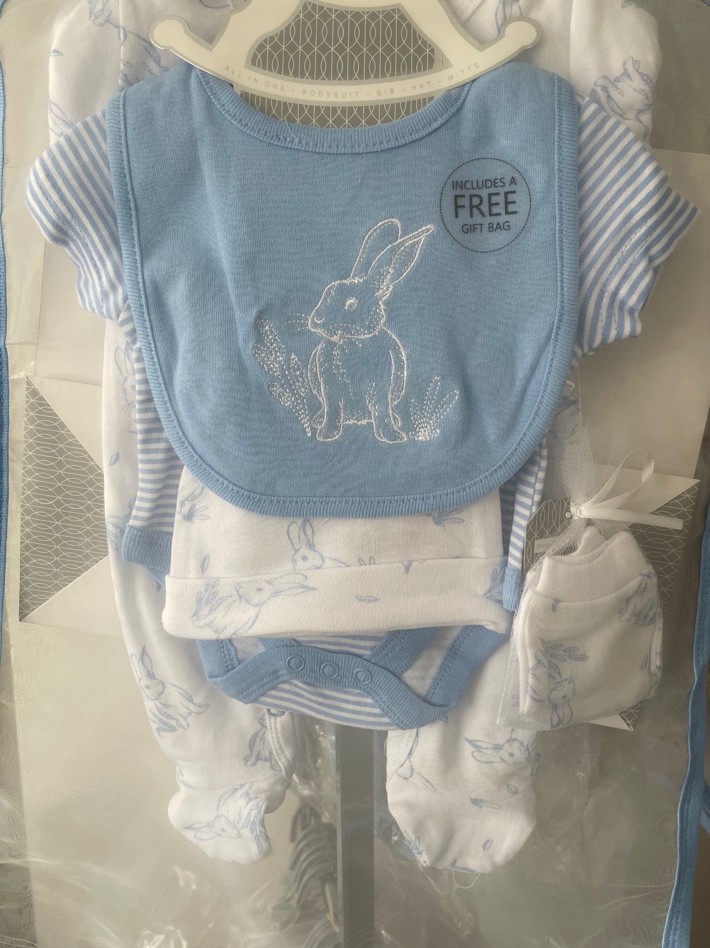 Blue rabbit set includes free gift bag