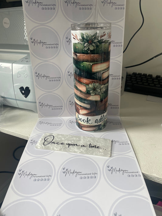 Book addict tumbler