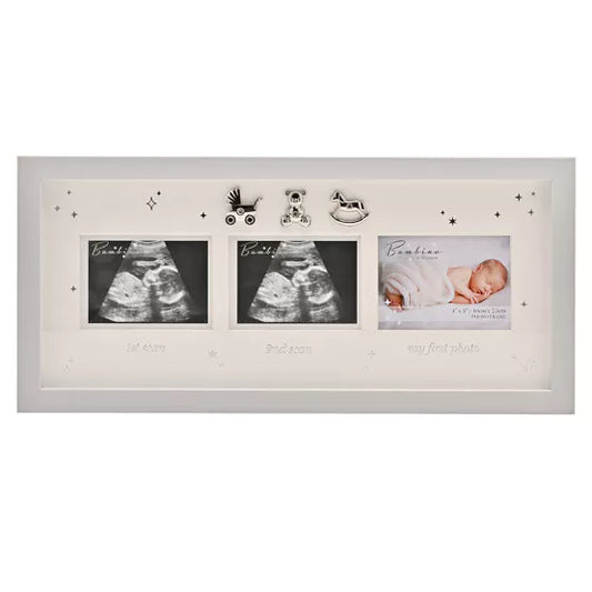 Bambino Grey Baby Scan Frame - 3 Apertures