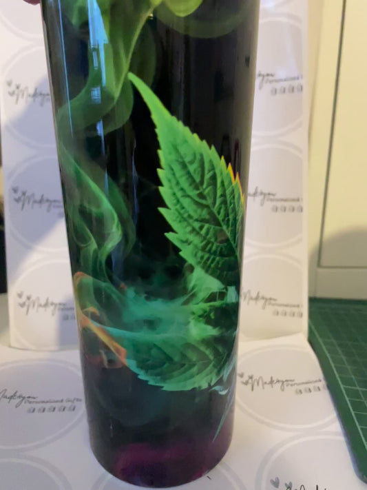 Cannabis leaf tumbler